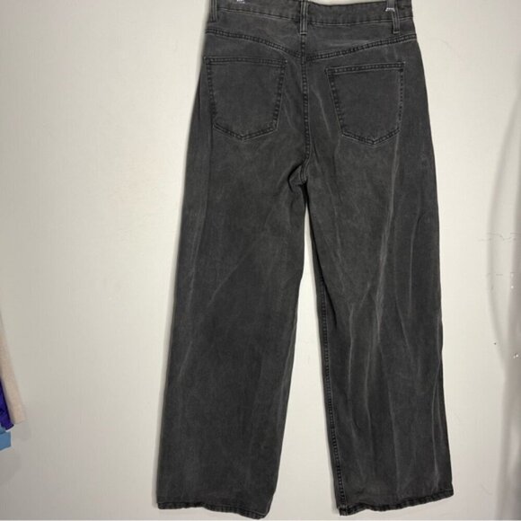 Refuge Denim High Waist Loose Fit Baggy Black Retro Jeans, size 5 - Picture 5 of 12